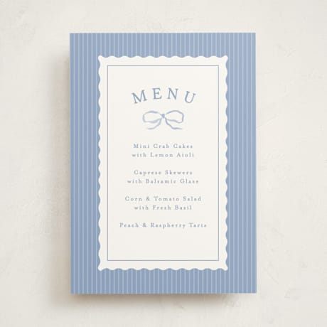 Baby Shower Menu Signs