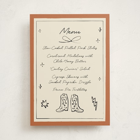 Baby Shower Menu Signs