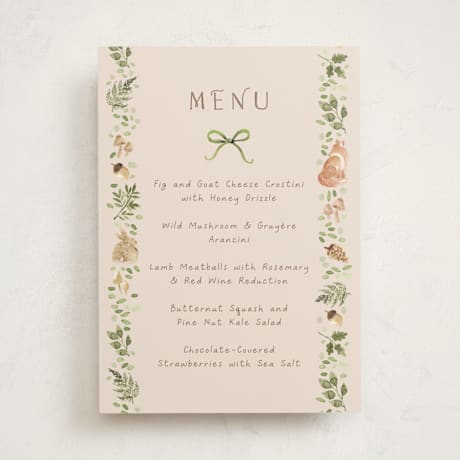 Baby Shower Menu Signs