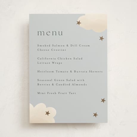 Baby Shower Menu Signs