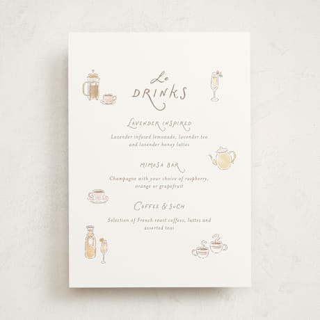 Baby Shower Menu Signs
