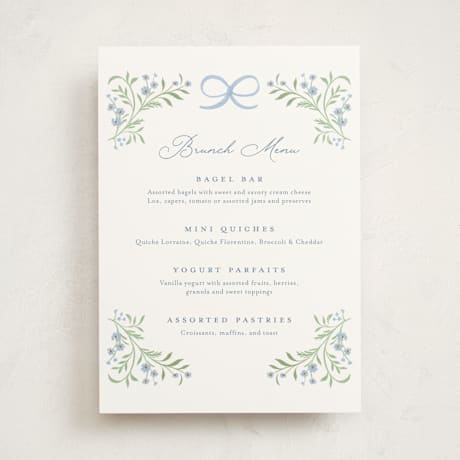 Baby Shower Menu Signs