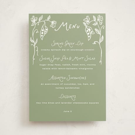 Baby Shower Menu Signs