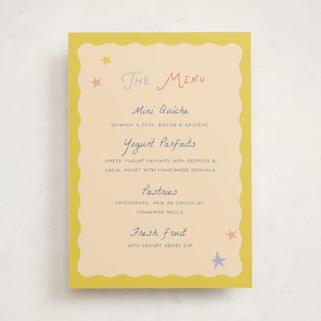 Baby Shower Menu Signs