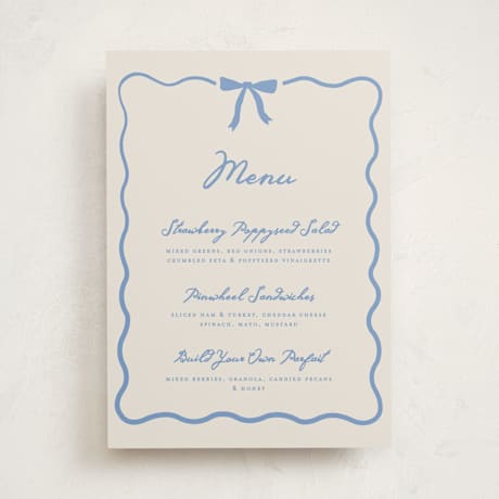 Baby Shower Menu Signs