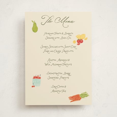 Baby Shower Menu Signs