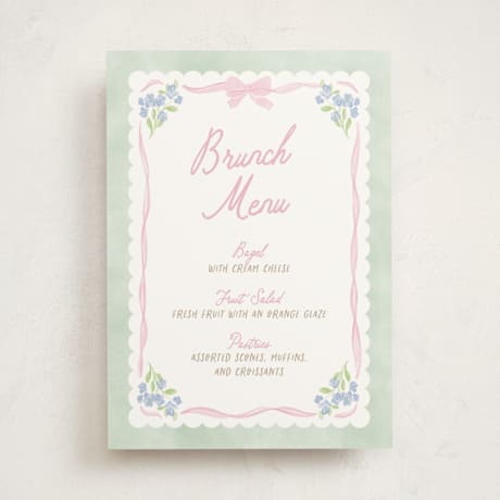 Baby Shower Menu Signs