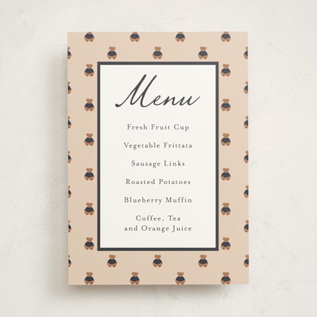 Baby Shower Menu Signs