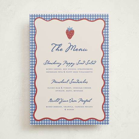Baby Shower Menu Signs