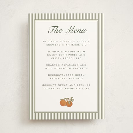 Baby Shower Menu Signs