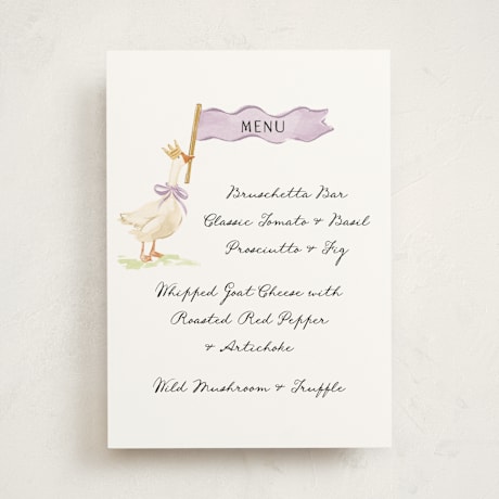 Baby Shower Menu Signs