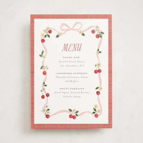 Baby Shower Menu Signs