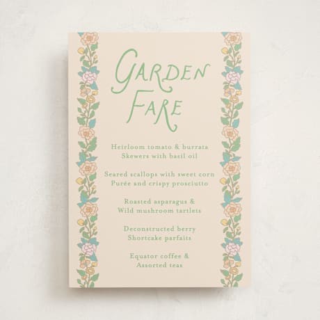 Baby Shower Menu Signs