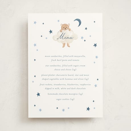 Baby Shower Menu Signs