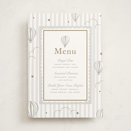 Baby Shower Menu Signs