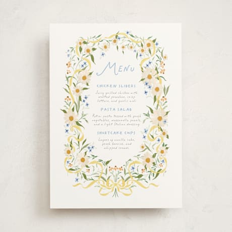 Baby Shower Menu Signs