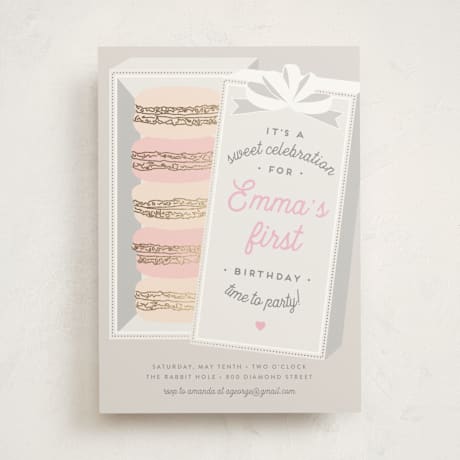 Foil-Pressed Children's Birthday Party Invitations