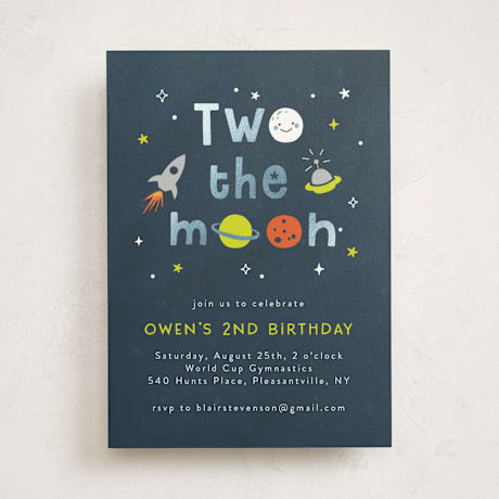 Foil-Pressed Children's Birthday Party Invitations