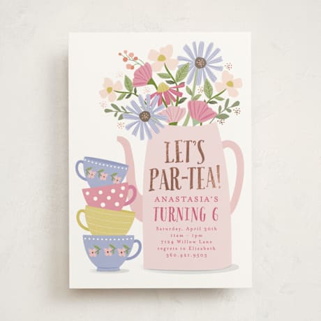 Foil-Pressed Children's Birthday Party Invitations