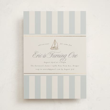 Foil-Pressed Children's Birthday Party Invitations