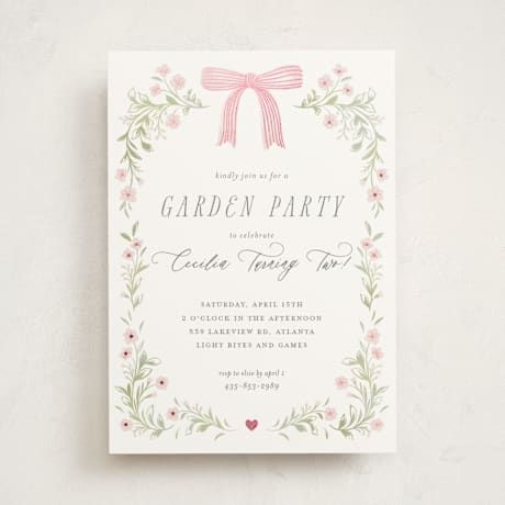 Foil-Pressed Children's Birthday Party Invitations