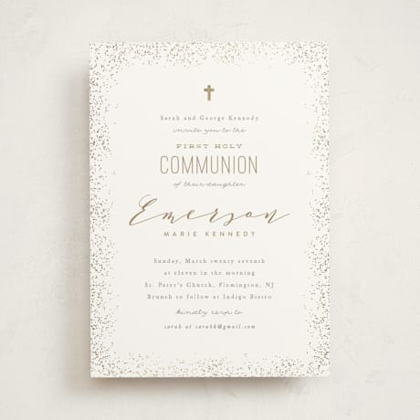 Foil-Pressed Confirmation Invitations