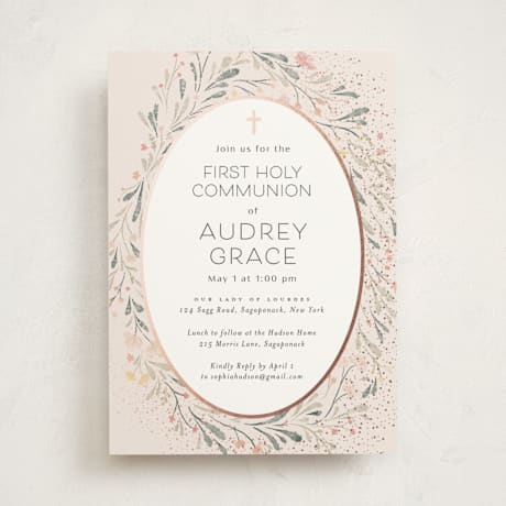 Foil-Pressed Confirmation Invitations