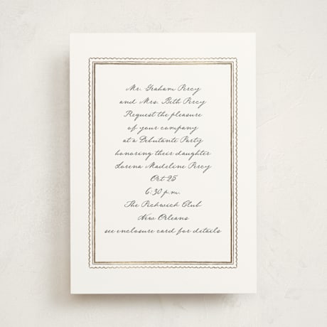 Foil-Pressed Debutante Party Invitations