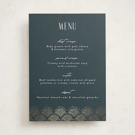 Foil-Pressed Party Menus