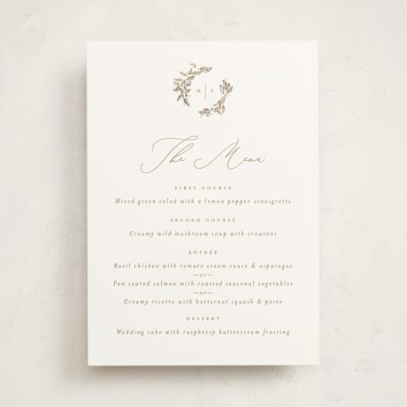 Foil-Pressed Party Menus