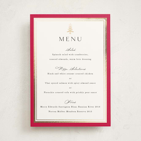 Foil-Pressed Party Menus