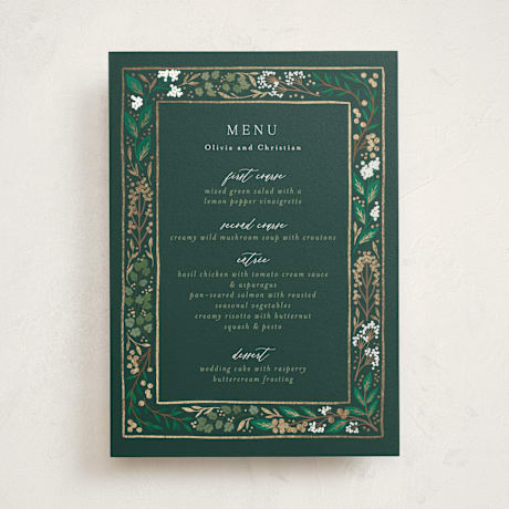 Foil-Pressed Party Menus
