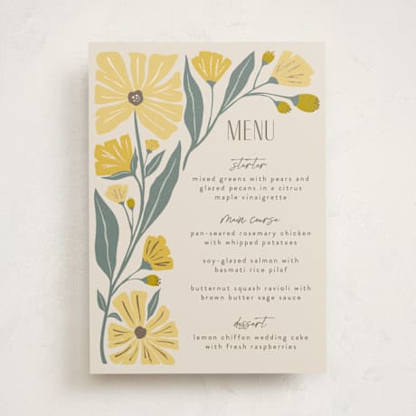 Foil-Pressed Party Menus