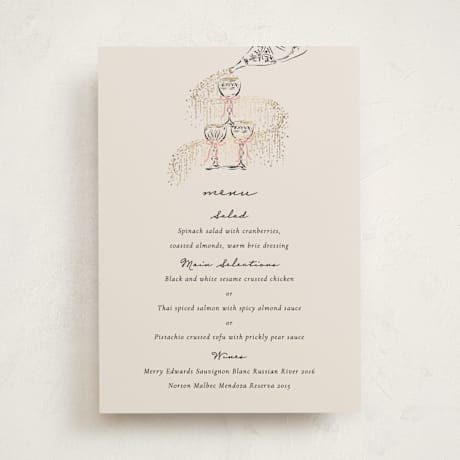 Foil-Pressed Party Menus