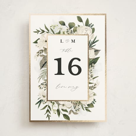 Foil-Pressed Party Table Numbers