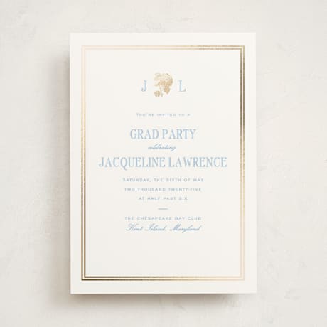 Foil-Pressed Graduation Party Invitations