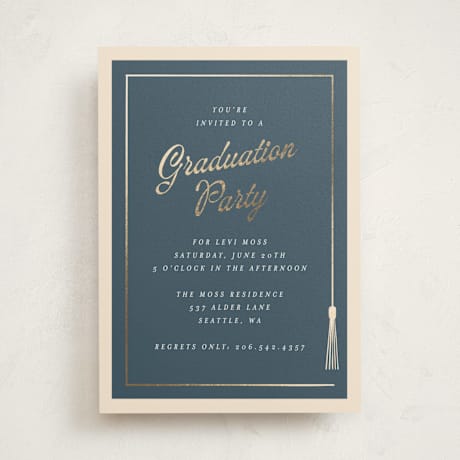 Foil-Pressed Graduation Party Invitations