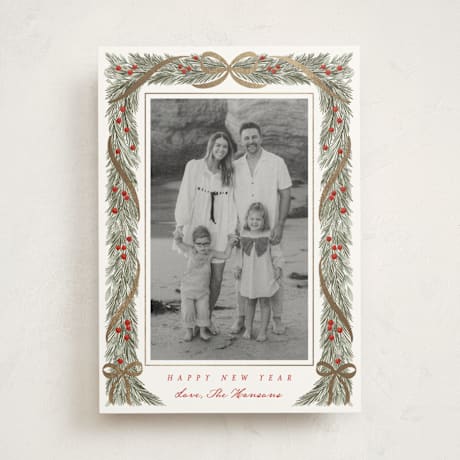 Foil-Pressed Holiday Photo Mount Cards