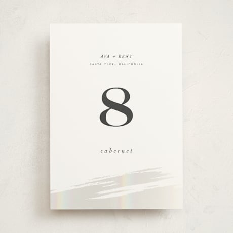 Gloss-Press Table Numbers