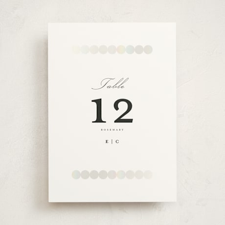 Gloss-Press Table Numbers
