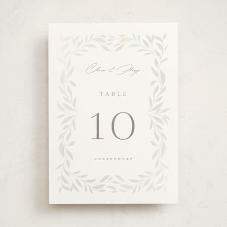 Gloss-Press Table Numbers