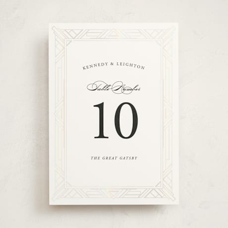Gloss-Press Table Numbers
