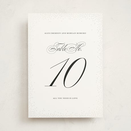 Gloss-Press Table Numbers