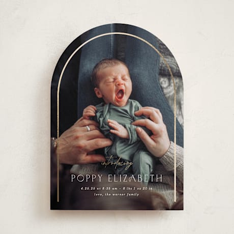 Foil-Pressed Birth Announcements
