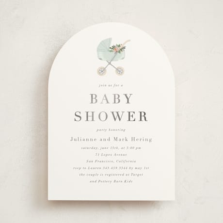 Foil-Pressed Baby Shower Invitations