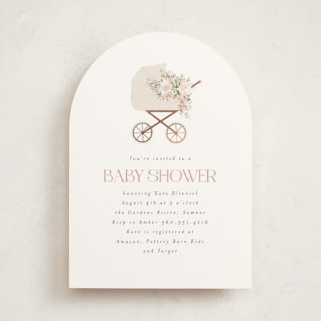 Foil-Pressed Baby Shower Invitations