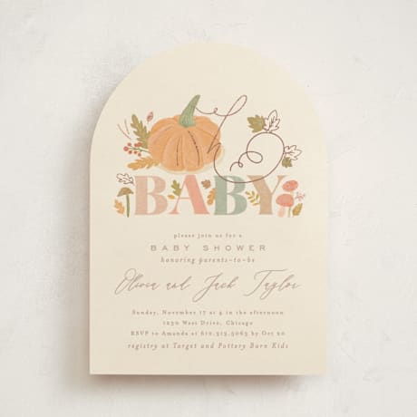 Foil-Pressed Baby Shower Invitations