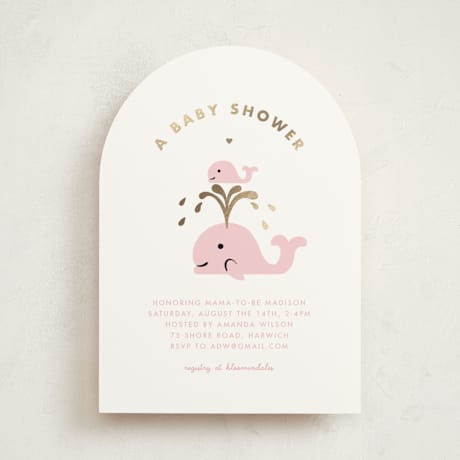 Foil-Pressed Baby Shower Invitations
