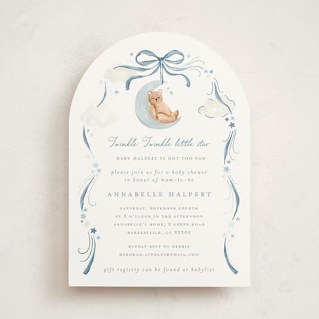 Foil-Pressed Baby Shower Invitations