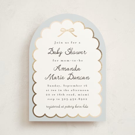 Foil-Pressed Baby Shower Invitations